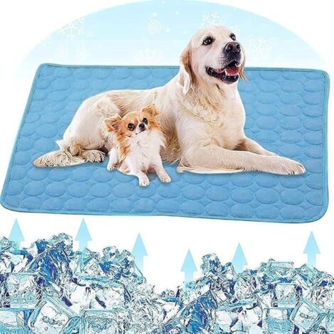 Light Blue Small Dog Cooling Mat, Refreshing Pet Cooling Pad for Dogs, 70x100cm (1/4)