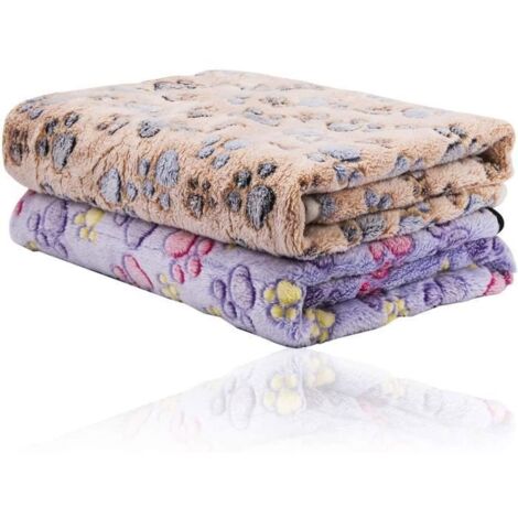 2-Pack Absorbent and Washable Dog Blankets, Soft Pet Towels (76 cm x 52 cm), Ideal for Bathing and Grooming (1/4)
