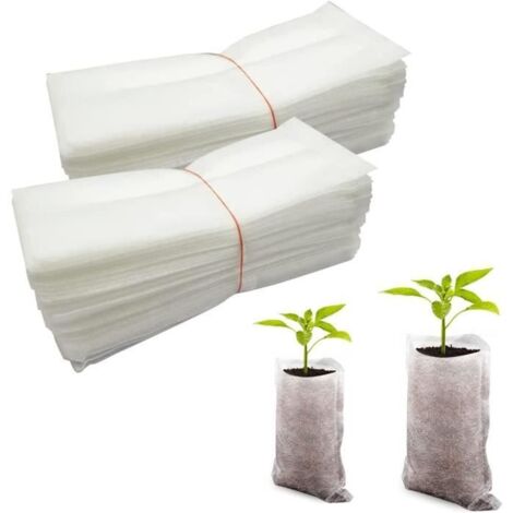 Sac de Plantation - Lot de 100 - Tissu non tissé - 18 x 22 cm - Biodégradable - Écologique (1/4)