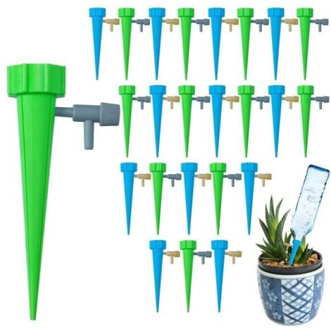 Kit d'irrigation goutte à goutte 40 pièces, système d'arrosage automatique avec vannes de régulation, pour jardin et plantes d'intér (1/4)