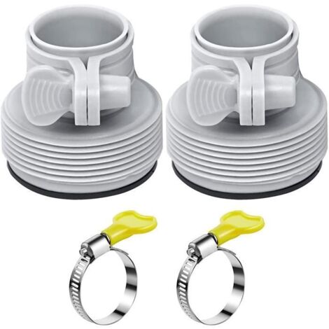 Adaptateurs de tuyau type B pour aspirateur de piscine de 3,8 cm - Kit de conversion et couvercle d'écumoire. (1/4)