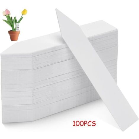 Étiquettes pour Plantes - Marqueur - Blanc - 10x1,8cm (1/4)