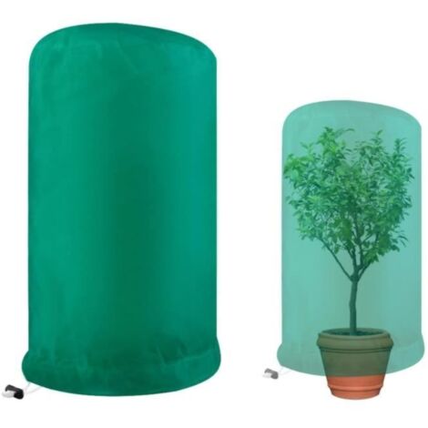Housse d'hivernage réutilisable pour plantes, avec cordon et fermeture éclair. (1/4)