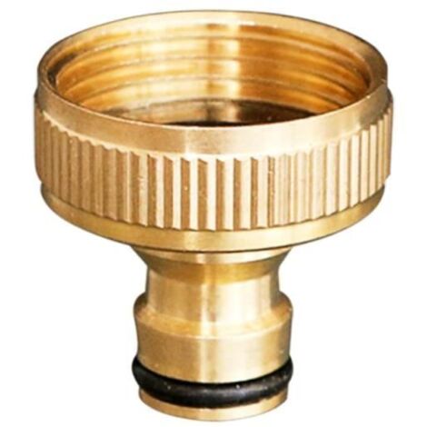 Adaptateur d'eau de jardin - Raccord rapide - Laiton - Filetage 2,54 cm - Polyvalent (1/4)