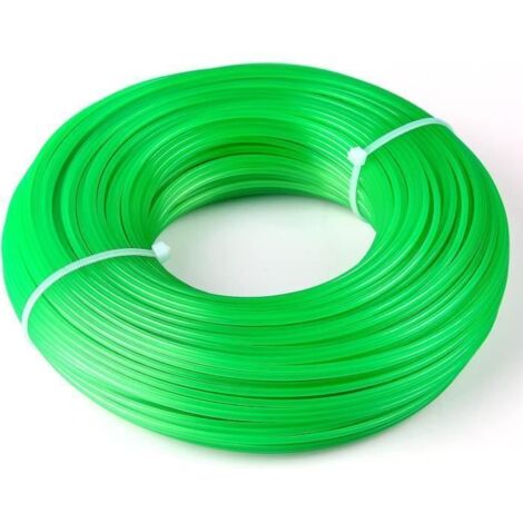 Fil de débroussailleuse 2 mm x 100 m, fil nylon rond pour coupe-bordure. Bobine de fil pour débroussailleuse DIY. (1/4)
