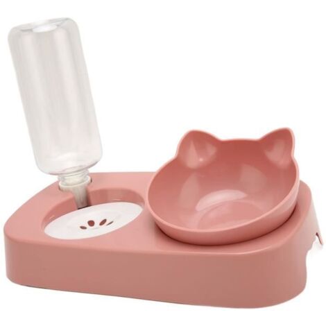 GOTOTOP 2-in-1 Automatic Water Dispenser Pet Bowl - Pink - Plastic (1/4)