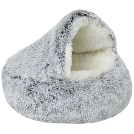 Warm Washable Pet Bed, Gray 40cm Basket - Cozy Sleeping Nest for Dogs and Cats (1/5)
