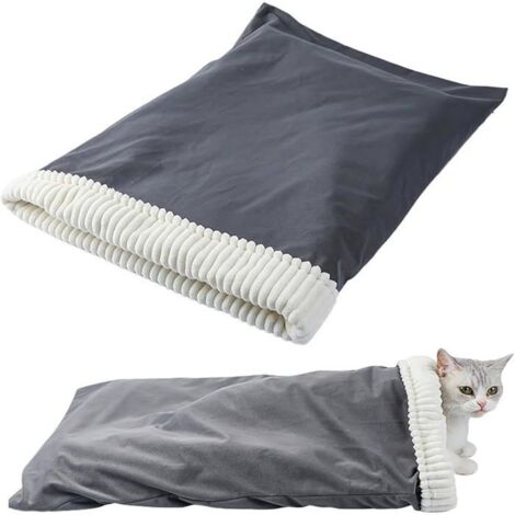 Dog Sleeping Bag - Cozy Pet Bed for Companionship - Warm Snug Bed for Rest Periods - Gray Basket (1/5)