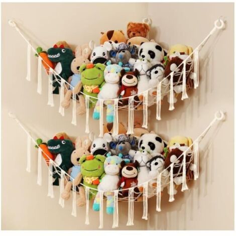 2 Unités de Hamac de Rangement pour Jouets, Hamac pour Peluches, Organisateur Suspendu-wj (1/4)