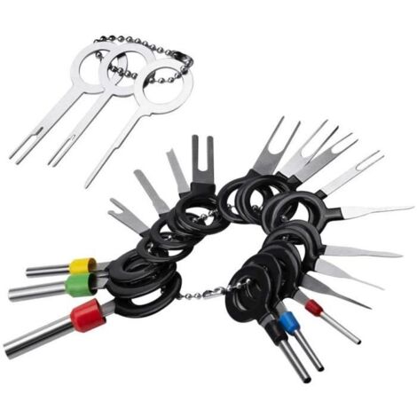 rongweiwang 21 pièces d'outils d'extraction de broches, ensemble de déverrouillage manuel, jeu de fils de libération d'extracteur po (1/4)