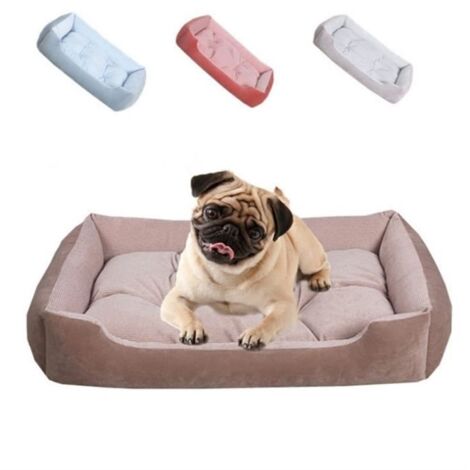 45cm Washable Brown Pet Bed for Dogs and Cats (1/4)
