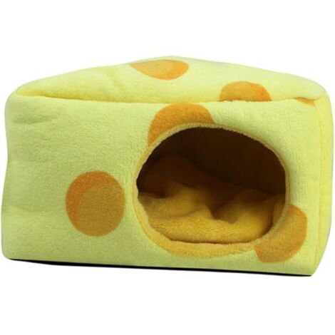 Soft Plush Hamster Nest - Warm and Breathable Cake-Shaped Bed for Small Rodents to Reduce Stress and Improve Sleep (1/5)