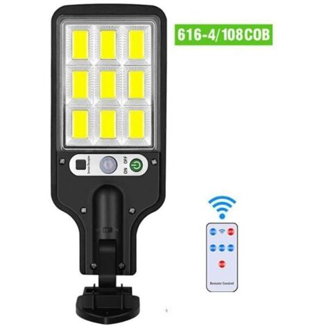 Applique murale LED 616-4 - Détecteur de mouvement - Télécommande - Étanche - Solaire (1/4)