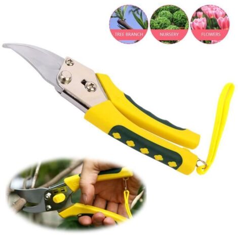 Sécateur de jardin - Haute qualité - 20 cm - Acier allié SK5 - Poignée ergonomique - Verrou de sécurité (1/4)