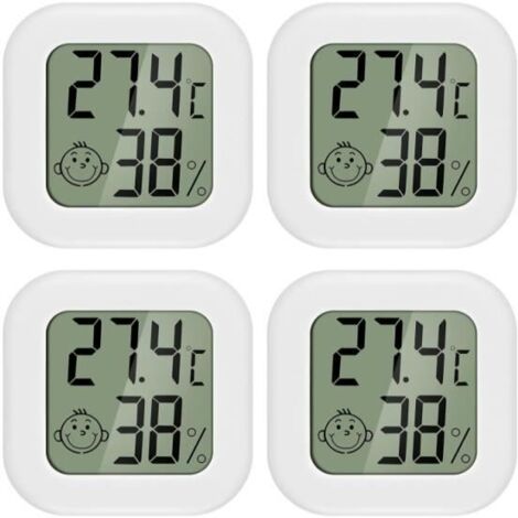 Mini Thermometer Hygrometer - LCD Display - Accuracy ±1°C - Range -50°C to +70°C - Ideal for Baby's Room (1/4)