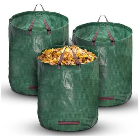 Sacs de Jardin, Lot de 3 Sacs de 272L Résistants pour Déchets Verts, en PP Robuste. (1/4)