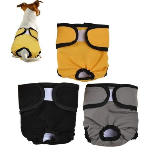 3 Pcs Female Dog Diapers, Comfortable and Protective Nappies for Heat Cycles, Physiological Periods, and Incontinence (XS) (1/4)