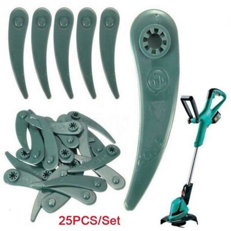 Sécateur à crémaillère, lame de rechange pour tondeuse à gazon en PA6, 25 pièces, pour remplacement - green[B2631] (1/4)