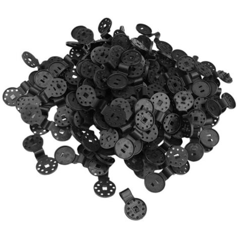 Fixations pour Toile d'Ombrage 100 Pièces, Clips de Fixation Noirs Faciles à Enlever, Anti-Oxydation Résistants aux Intempéries. (1/4)
