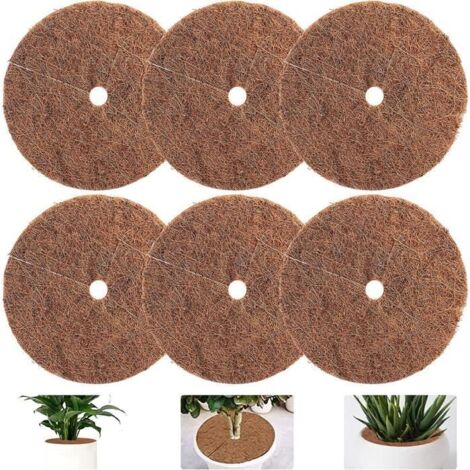 Disques de Paillage en Fibre de Coco 30cm - Protection Racinaire - Lot de 6 (1/4)
