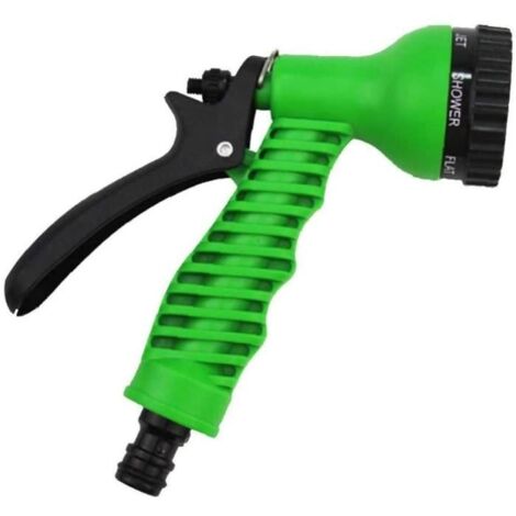 Buse de pulvérisation multifonction en plastique réglable pour tuyau d'arrosage de jardin. (1/4)