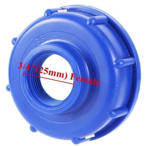 (3I4 Bleu) Adaptateur de Réservoir, Filetage Femelle, Connecteur de Robinet d'Eau, Remplacement de Vanne, Outil de Raccordement pour (1/4)