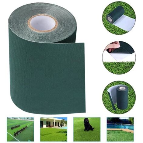 Bande de gazon synthétique auto-adhésive, 150 mm x 10 m, vert herbe. (1/4)