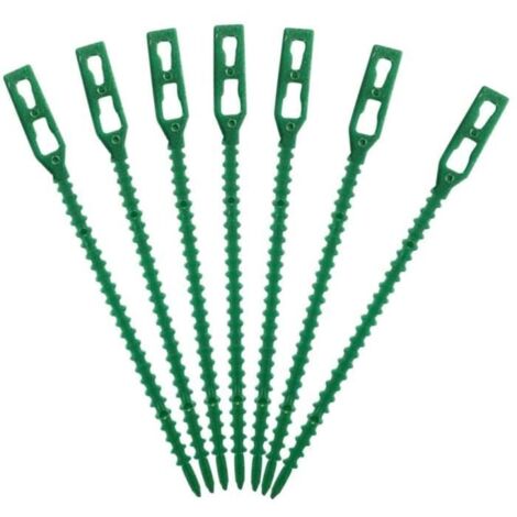 Lot de 100 attaches pour arbres, attaches réglables pour plantes, attaches de câble flexibles en plastique réutilisables en F441 (1/4)
