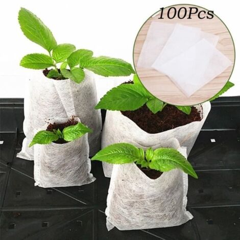 Sacs de culture biodégradables en non-tissé - Pots de semis en tissu - Sacs de plantation à a... (1/4)