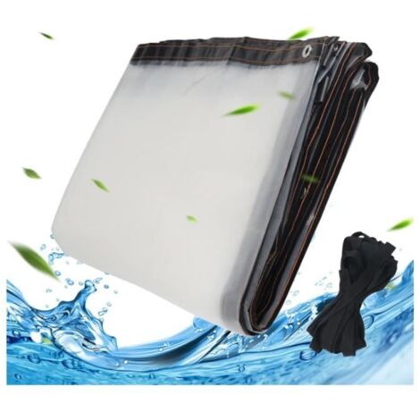 Bâche Transparente - 2mx4m - Imperméable - Résistante au Froid - Polyvalente (1/4)