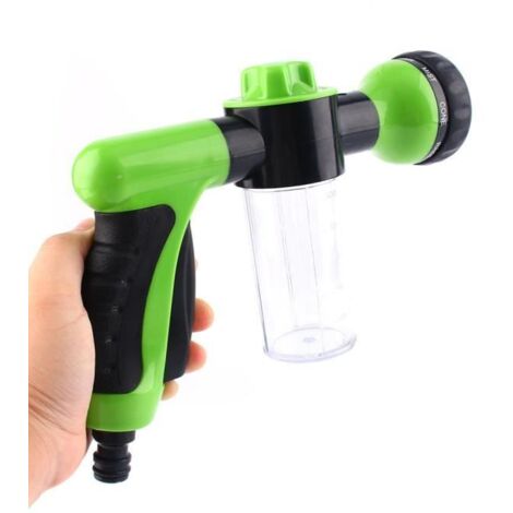 ARAMOX pulvérisateur à eau moussante - Distributeur de mousse pour tuyau de voiture avec 8 modes d'arrosage. (1/4)