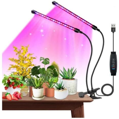 Lampe Horticole 20W à 40 LEDs pour Plantes d'Intérieur - Orientation 360° - 3 Modes d'Éclairage (1/4)