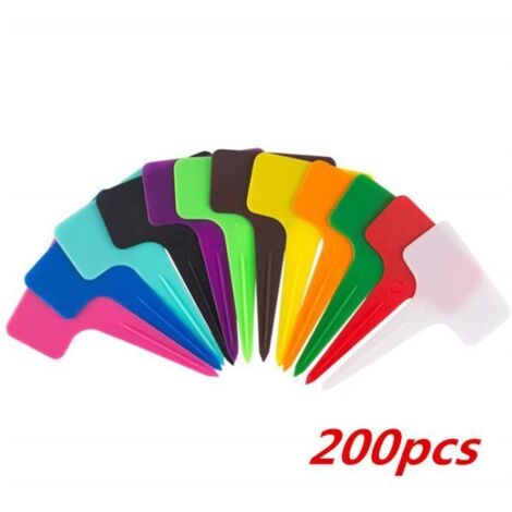200PCS Étiquettes en Plastique pour Plantes, Marqueurs de Jardin pour Graines, Kit d'Étiquettes (1/4)