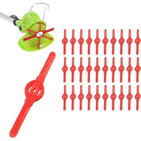 30 Pièces Lames de Coupe pour Bordureuse Tondeuse - Lames de Rechange en Plastique (1/4)