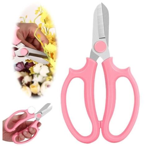 Sécateur de jardin - Haute qualité - Rose - 16,5 x 9,8 cm - Ergonomique - Lames aiguisées (1/4)