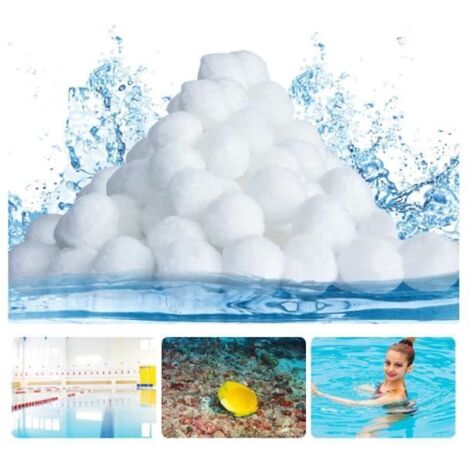 Boules Filtrantes pour Piscine - 700g - Remplace 25kg de Sable - Blanc (1/4)
