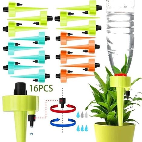Kit d'irrigation goutte à goutte - 16 pièces - Système d'arrosage automatique pour plantes - Blanc (1/4)