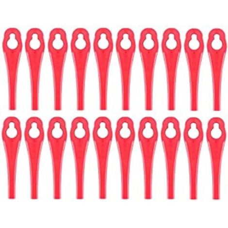 Lot de 100 lames de rechange pour tondeuse Parkside Prta 20 Li A1 - En plastique - Pour coupe-bordures à batterie Parkside