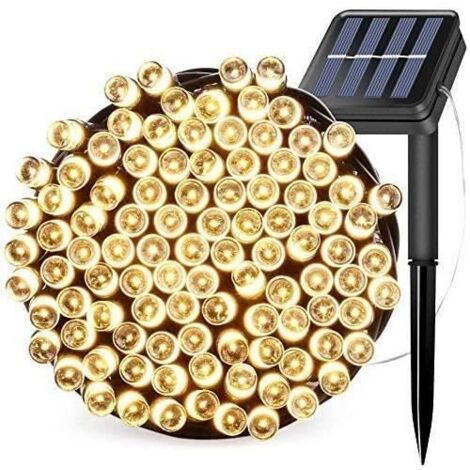 Guirlande Solaire Extérieure, 22M 200 LED Étanche IP65, 2 Modes pour Décoration Maison et Jardin (1/4)