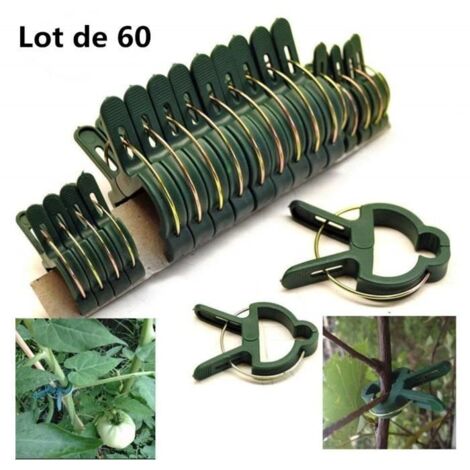 Clips de Jardin Réglables - Support pour Caches de Tuteurs et Structure d'Attache-Plante (1/4)