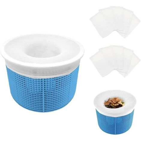 Chaussettes pour écumeur de piscine, 10 pièces, filtres parfaits pour panier de skimmer. (1/4)