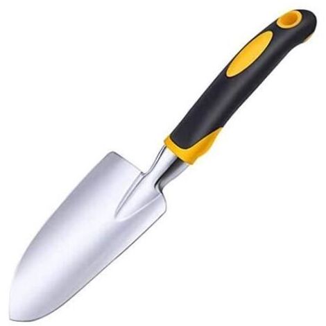 Truelle de jardin en acier inoxydable - 30 x 7,5 cm - Manche orange ergonomique - Outil manuel (1/4)