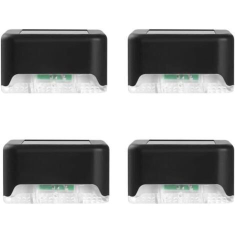 4 Pièces LED Solaire Étape Escalier Lumière Jardin Solaire Pont Lampe Jardin Pont Lumière Extérieur Étanche Extérieur Clôture A842 (1/4)