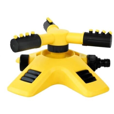 Arroseur automatique de jardin et pelouse, bras à 3 buses rotatives à 360°, système d'irrigation pour cour et ferme. (1/4)