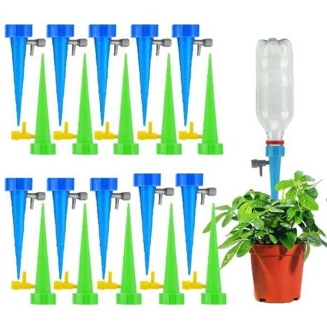 20 pièces Bouteille Goutte à Goutte, Système d'Irrigation avec Robinets Réglables pour Arrosage des Plantes (1/4)