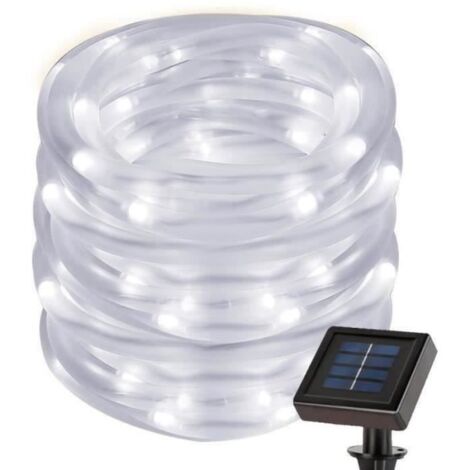 Guirlande solaire étanche IP65 - 100 LEDs - 12 mètres - Blanc - Réf. VV10101 (1/4)