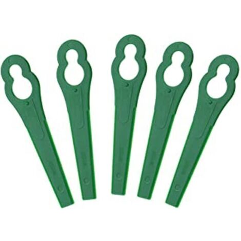 Lot de 100 lames pour coupe-bordure en plastique - Pour tondeuse à gazon sans fil FRT18A/FRT18A1/FRT20A1 - Réf. Kunst 46155 - Vert (1/4)