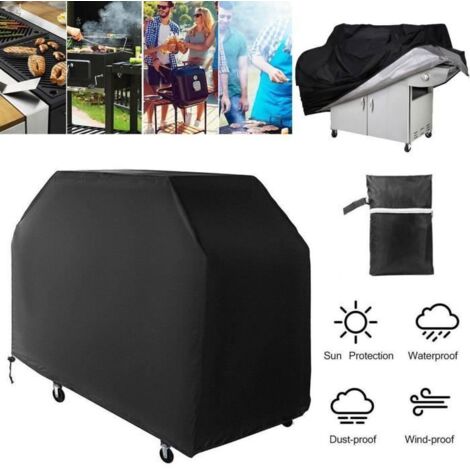 Housse de barbecue - Imperméable et anti-poussière - Noir - 145x61x117 cm (1/4)