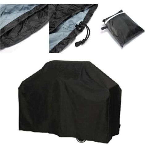 Housse de Barbecue Imperméable Anti-UV et Anti-Humidité - Noir - 145x61x117cm - Polyéthylène (1/4)