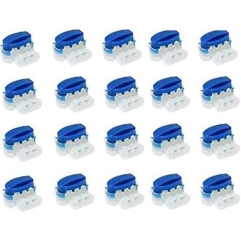 Connecteurs de Câble pour Tondeuse Robot, Remplis de Gel Résine Étanches, 314 Connecteurs Idéaux pour Jardin, Lot de 20 Pièces (1/4)